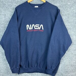 VTG NASA Johnson Space Center XL Crewneck Sweatshirt Heavyweight Baggy Fleece